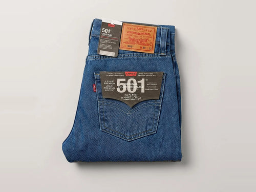 Levi's 501 Original Blue – Folded, back view with tags