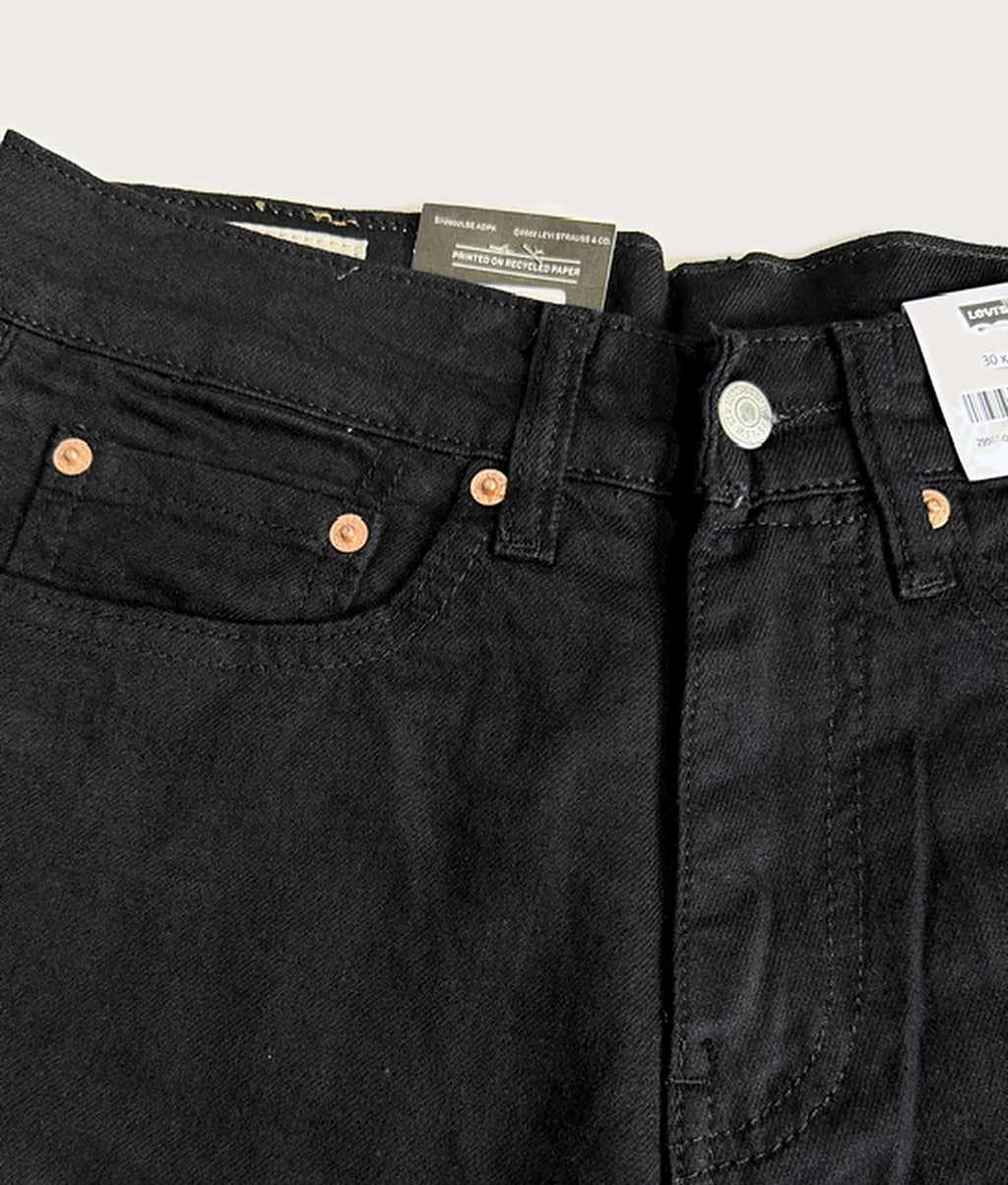 Levi's 502 Taper Black – Coin pocket and rivet detail